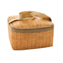 1 предмет ротанга Портативная сумка для еды для пикника Сумка-термос для еды Многофункциональный прочная сумка для кемпинга на открытом воздухе для путешествий