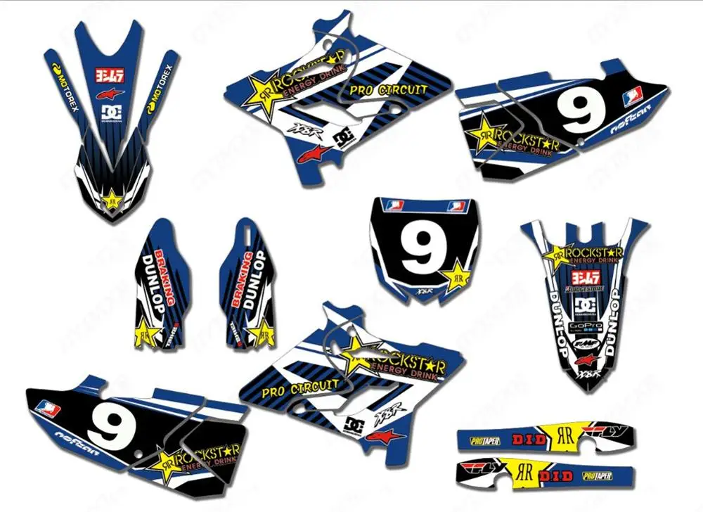 Bike Graphics Stickers Decals for Yamaha YZ125 YZ250 YZ 125 250 15-18