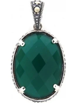 

Yuk marcasite pendant with marcasites and chalcedony from silver