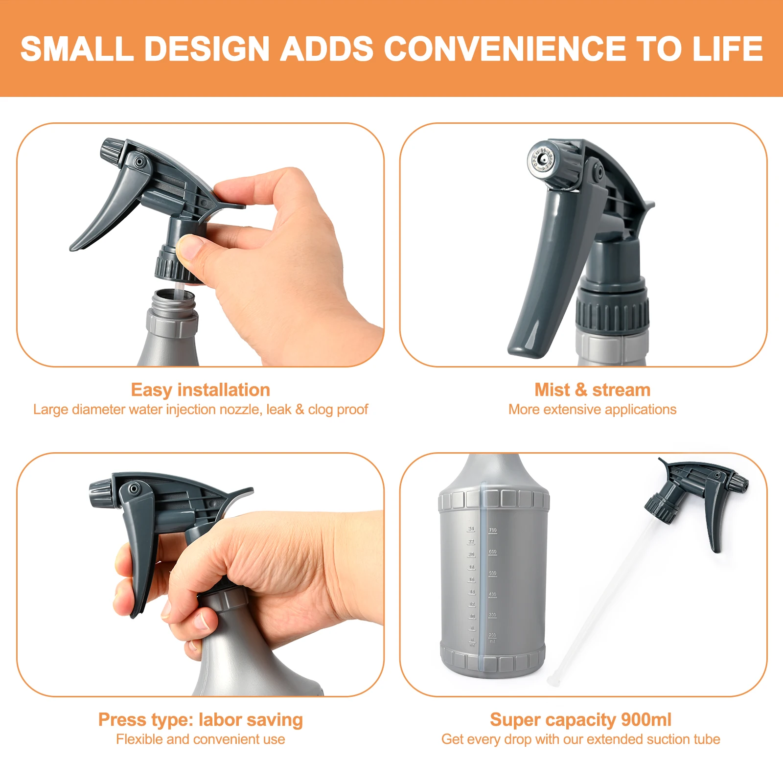 EHDIS Car Cleaning Water Sprayer without Bottle Window Tint Tools Garden Vehicle Washer Sprayer Glass Motorcycles Wash Cleaner