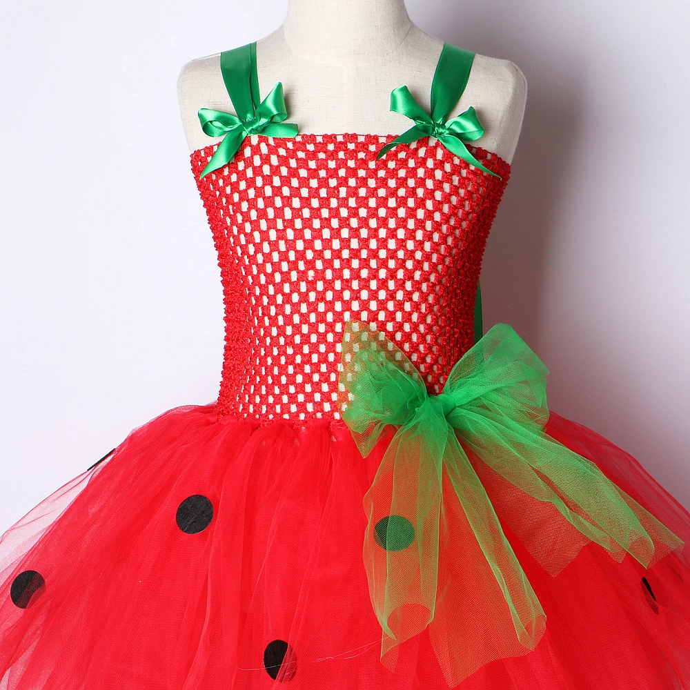 Baby Girls Tutu Dress Strawberry Princess Dresses for Kids Girl Birthday Costume Watermelon Halloween Christmas Costumes Toddler girls dress,princess costume
