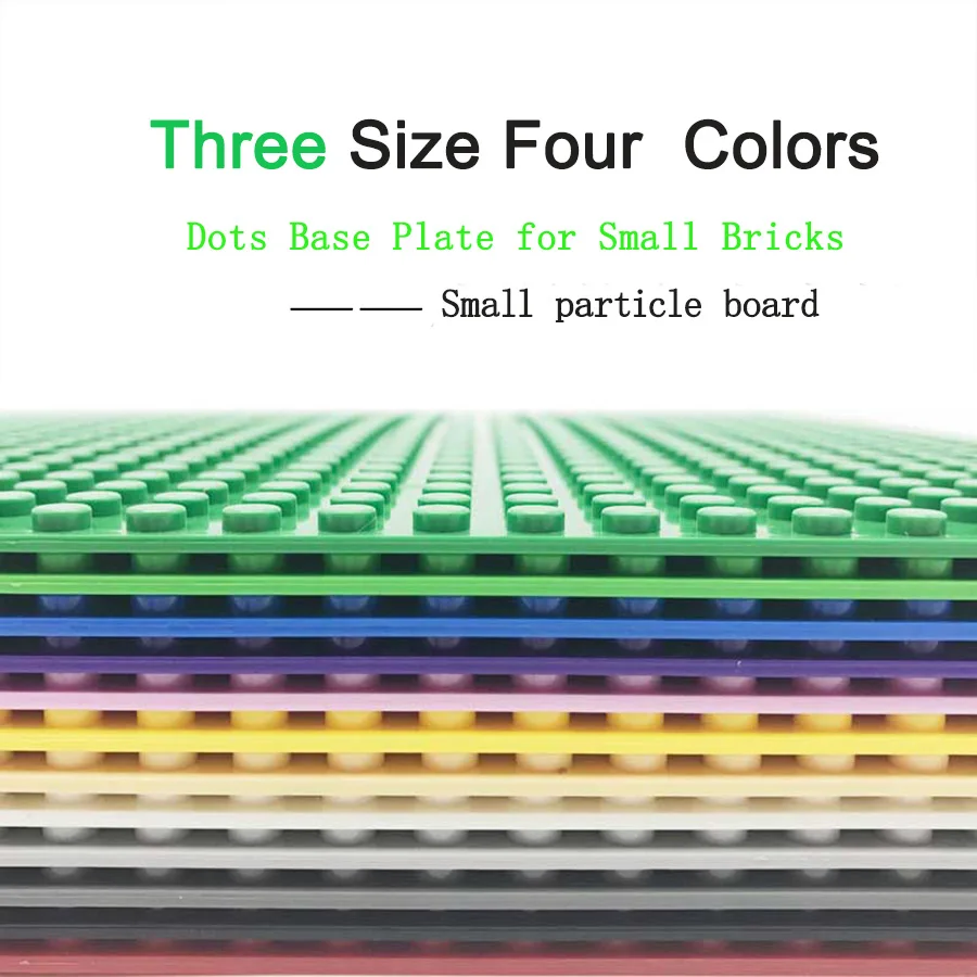 

Legoily Double Bottom Plate Dots Base Plate for Bricks 5 Colors 32*32/16*16 Baseplate Board DIY Building Block Toys for Children