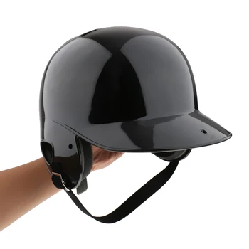 

Double Flap Baseball/Softball Batting Hat Head Protector -Black
