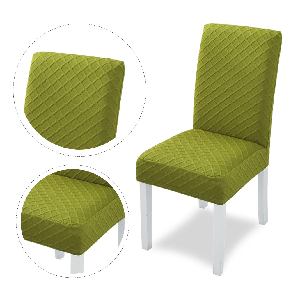 Urijk Spandex Stretch Elastic Slipcovers Chair Cover For Dining Room Solid Color Wedding Banquet Furniture Protector Home Decor