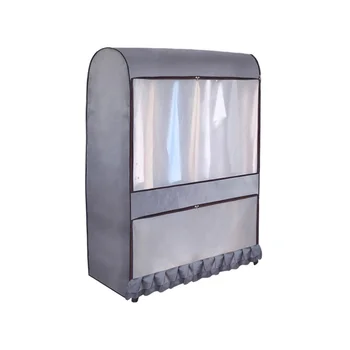 

Clear Wardrobe Cover Clothes Cover Oxford Clothing Rack Dust Cover Moisture Waterproof Hanging Garment Suit Bag(Gray/Narrow Size