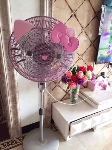 35-45 см милые KT Cat Fan пылезащитные Чехлы для детей защита пальцев розовый белый Helloo Kitty Doraemon Melody Мультяшные электрические Чехлы для вентиляторов