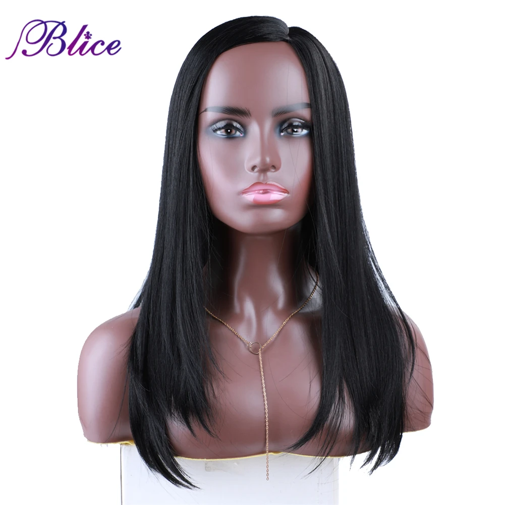 Blice Synthetic Long Length Straight Wig Side Part Fashion Daily Wear Pure Color Wig For Women