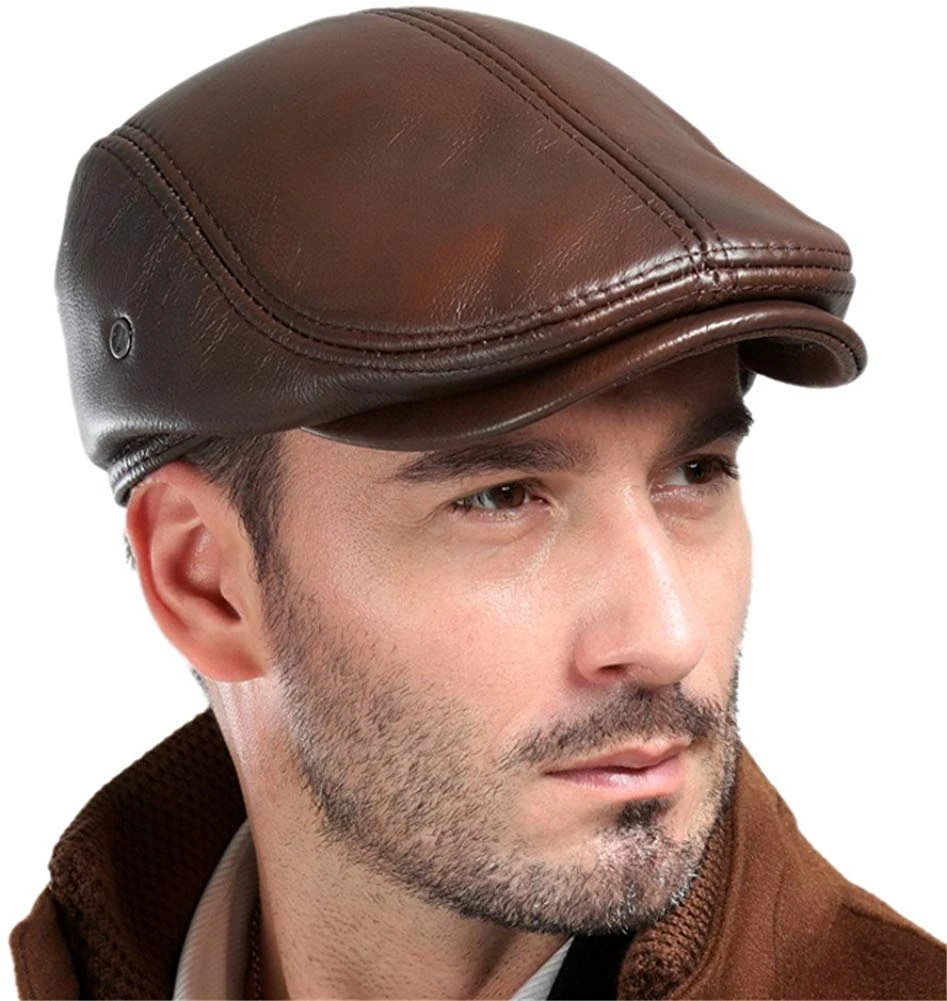 Leather beret for men Clearance