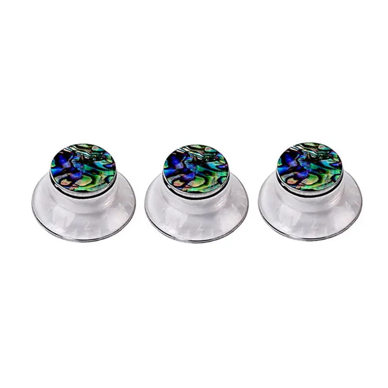 

3 Pcs Transparent Speed Control Knobs Parts for Electric Guitar Speaker Replacement Musical Instrument Accessories