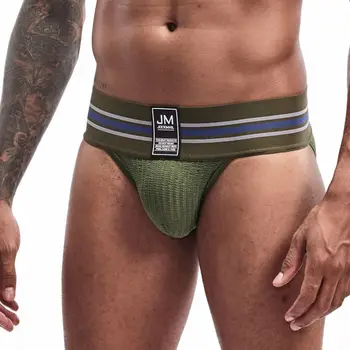 

Men Sexy high Waist Breathable Wide Elasitc Band Underwear Mens Briefs Cuecas Underpants Bikini Slip Homme Shorts Male Panties