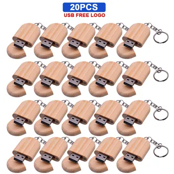 

20pcs/lot customer LOGO wooden usb flash drive natural wood pendrive 4GB 8GB 16GB 32GB 64gb memory stick Cle Usb 2.0 for Gift