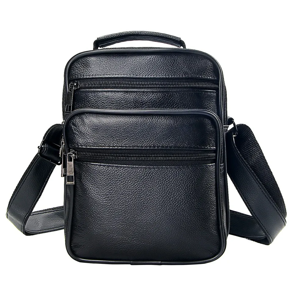 Genuine Leather Men Messenger Bags Single Shoulder Bag Crossbody Pack ...