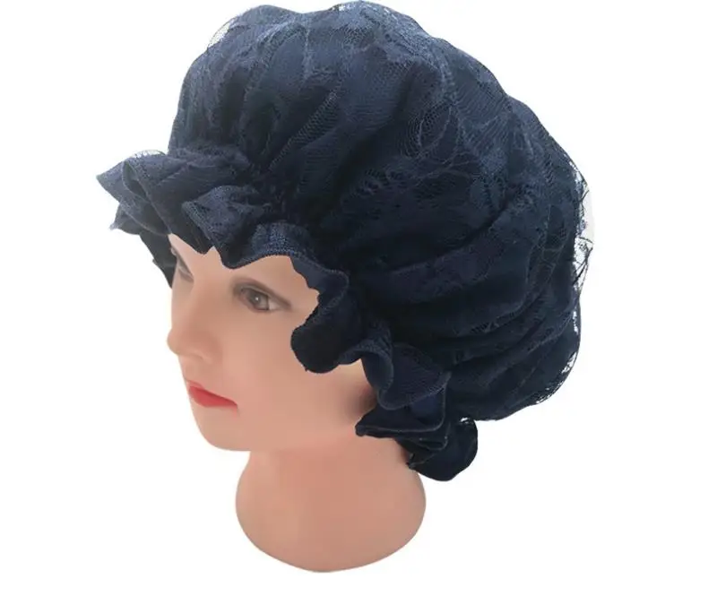 Женская шелковая ночная шапочка для сна, шапочка для волос, головной убор, кружевная атласная широкая регулируемая резинка, ночная шапка высокого качества
