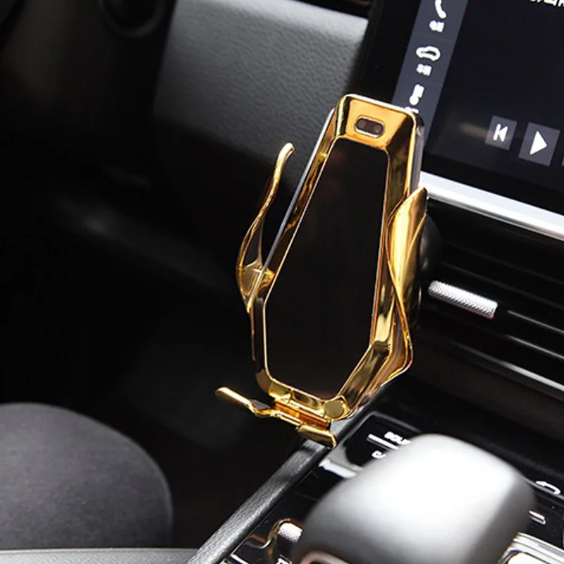 

Car Wireless Charger Phone Holder Auto Clamping Mount Charging Bracket for Smartphone SP99