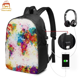 

World Maps Backpack World Maps Backpacks Teenage School Bag Trending Print Man - Woman High quality Bags