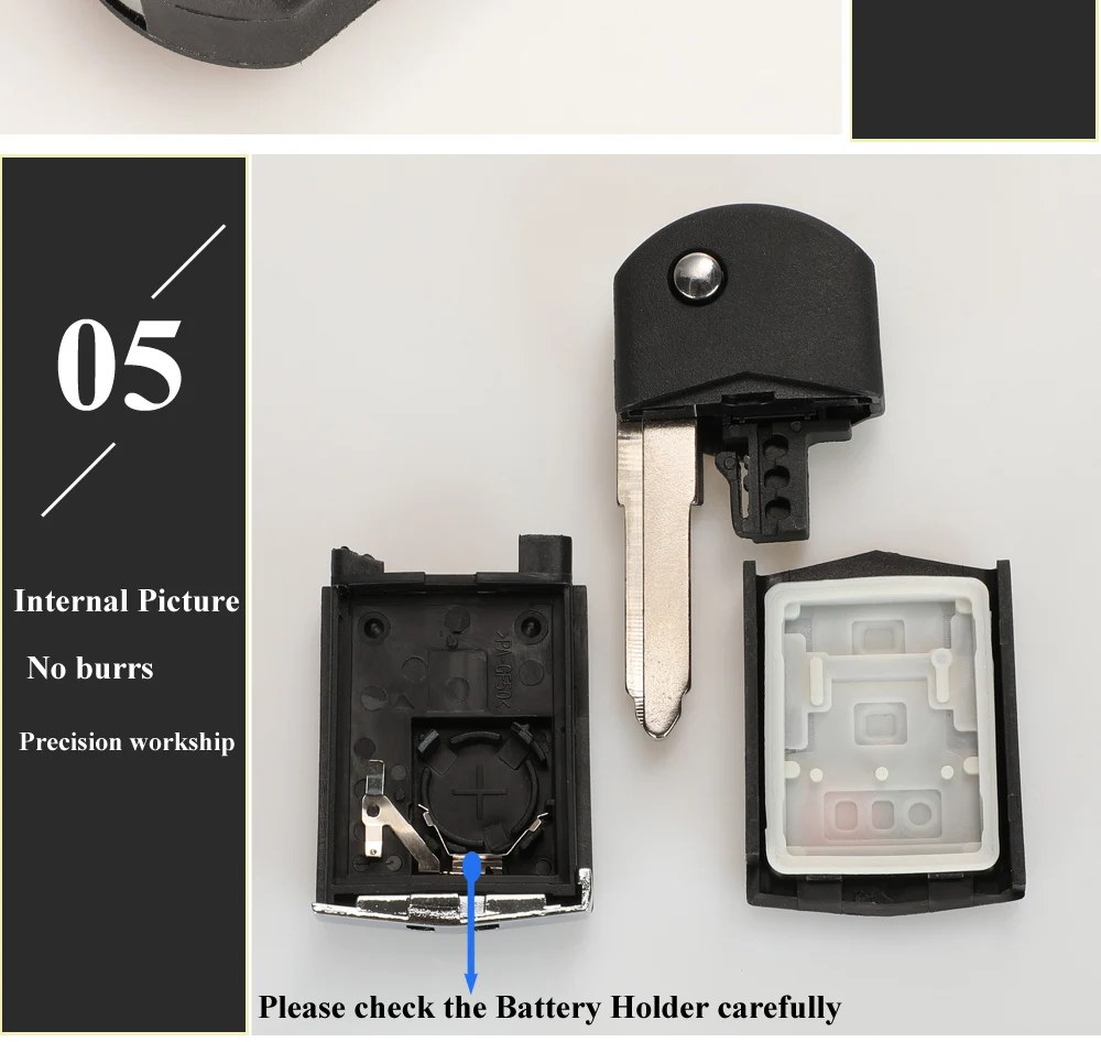 Keyforkess 10 pz/lotto 3/4 Bottoni di Vibrazione Pieghevole Chiave A Distanza Borsette Auto Caso Della Copertura Fob Per Mazda 3 5 6 CX5 CX7 CX9 RX8 - H5092a359496b492dbc01219500cc3816g