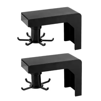 

4/6 Hooks Punch Free 360 Degrees Rotated Kitchen Hooks Plastic Handbag Clothes Ties Bag Holder Shelf Hanger Hanging Storage Rack