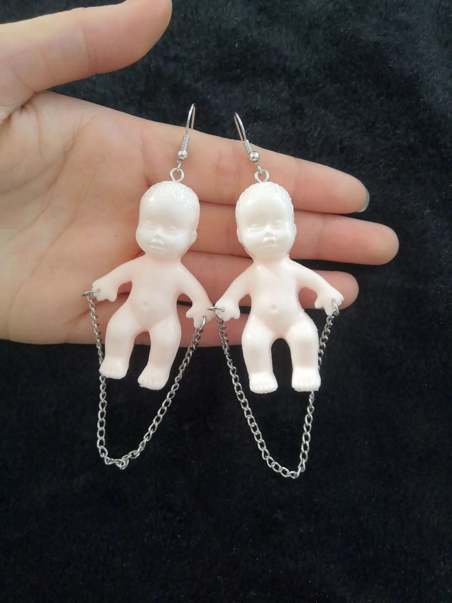 Doll Earrings- Kitsch Earrings Upcycled Jewelry Creepy Found Object Cute Baby Quirky | Украшения и аксессуары