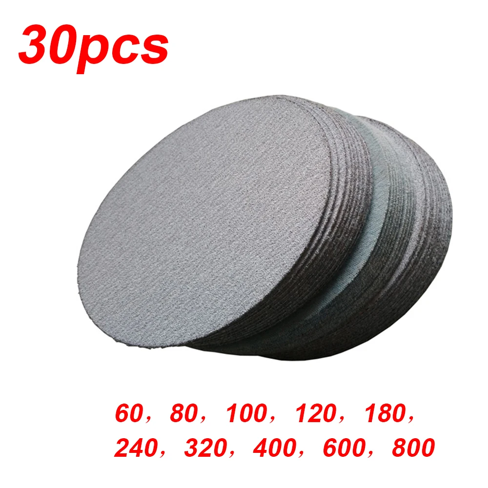 

30Pcs 2 Inch 50mm Sanding Disc Flocking Abrasive Paper Dry Sandpaper 60-800 Grit