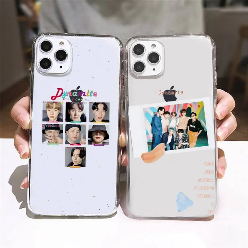 

Korean kpop group new song 'Dynamite' Phone Case Transparent soft For iphone 5 5s 5c se 6 6s 7 8 11 12 plus mini x xs xr pro max