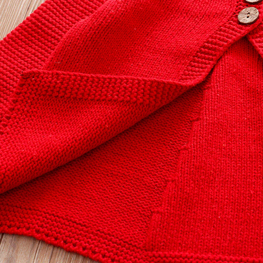 Свитер для маленьких девочек одежда девочек младенцев кнопка вязаный детский свитер, кардиган, пальто, топы для девочек возрастом от 3-7Y9.24