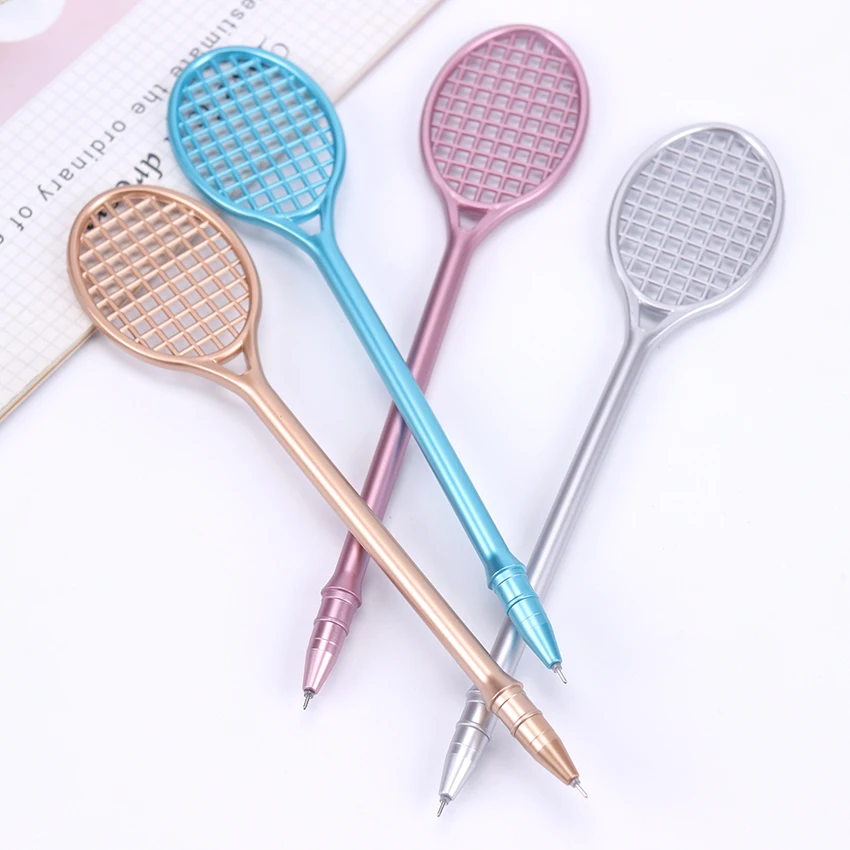 1PC Creative Simulation Badminton Racket Pen 0.5mm Creative Neutral Signature Pen Student Office School Stationery