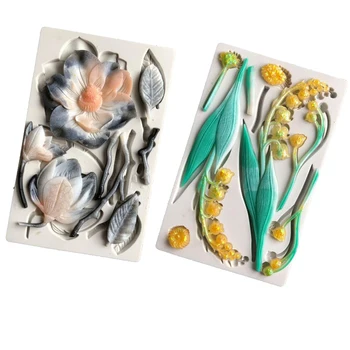 

Wedding Emboss Flower Silicone Fondant Mold Blossom Cake Decorating Tools Chocolate Gumpaste Sugar Craft Mould Resin Clay Making