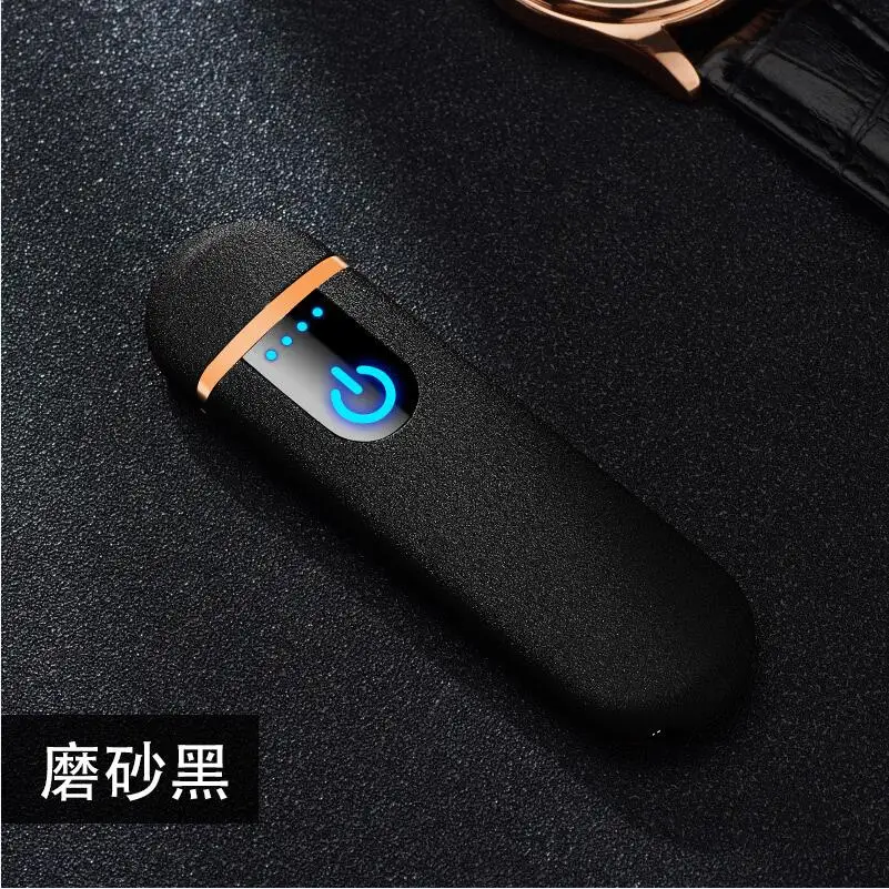 Светодиодный дисплей питания USB прикуриватель сенсорный датчик вольфрамовый провод прикуриватель ультра-тонкий двухсторонний Зажигалка зажигания