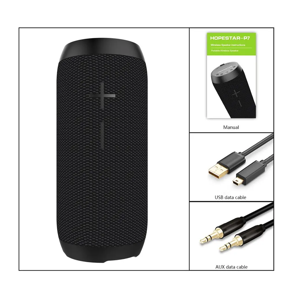 

HOPESTAR P7 Can Shape Speaker TF Card Music Player Waterproof Power Bank Support 1+1 Wireless Serial Function