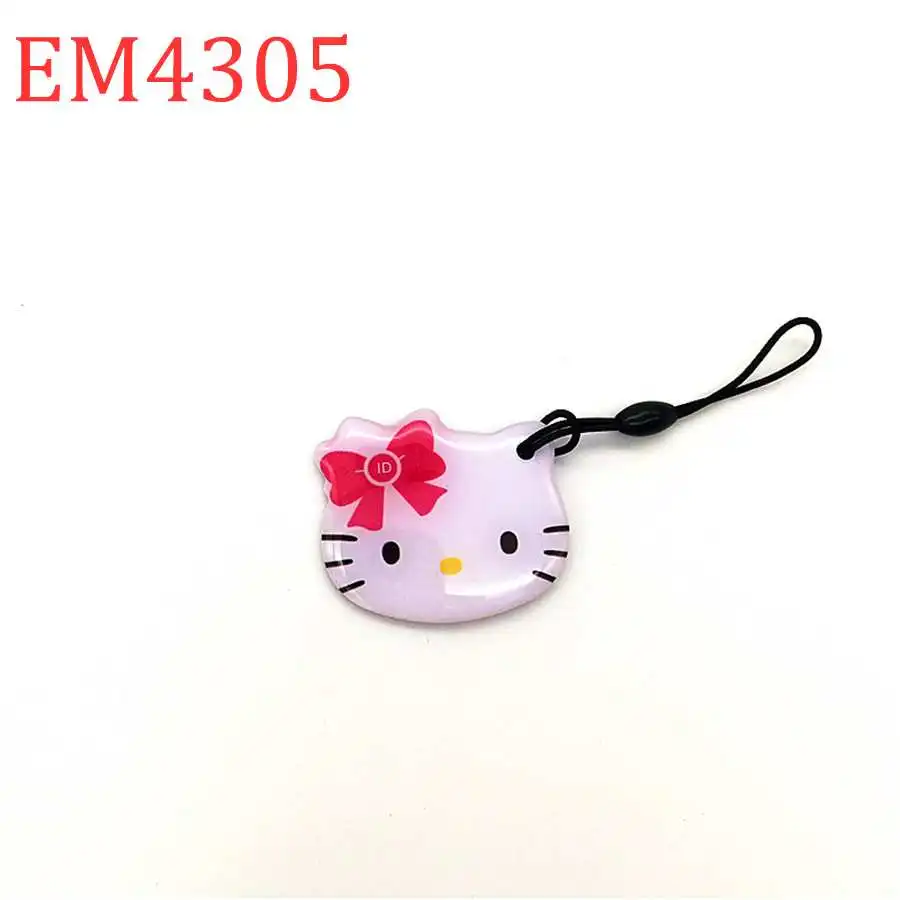 125 кГц перезаписываемый Бланк карты RFID брелок контроль доступа EM4305 T5577 брелок жетон тег значок брелок тег мультфильм Пряжка цепь кольцо