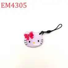 125 кГц перезаписываемый Бланк карты RFID брелок контроль доступа EM4305 T5577 брелок жетон тег значок брелок тег мультфильм Пряжка цепь кольцо