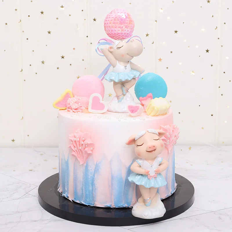 Творческий мультфильм Смола животных балет прекрасный небольшое украшение для