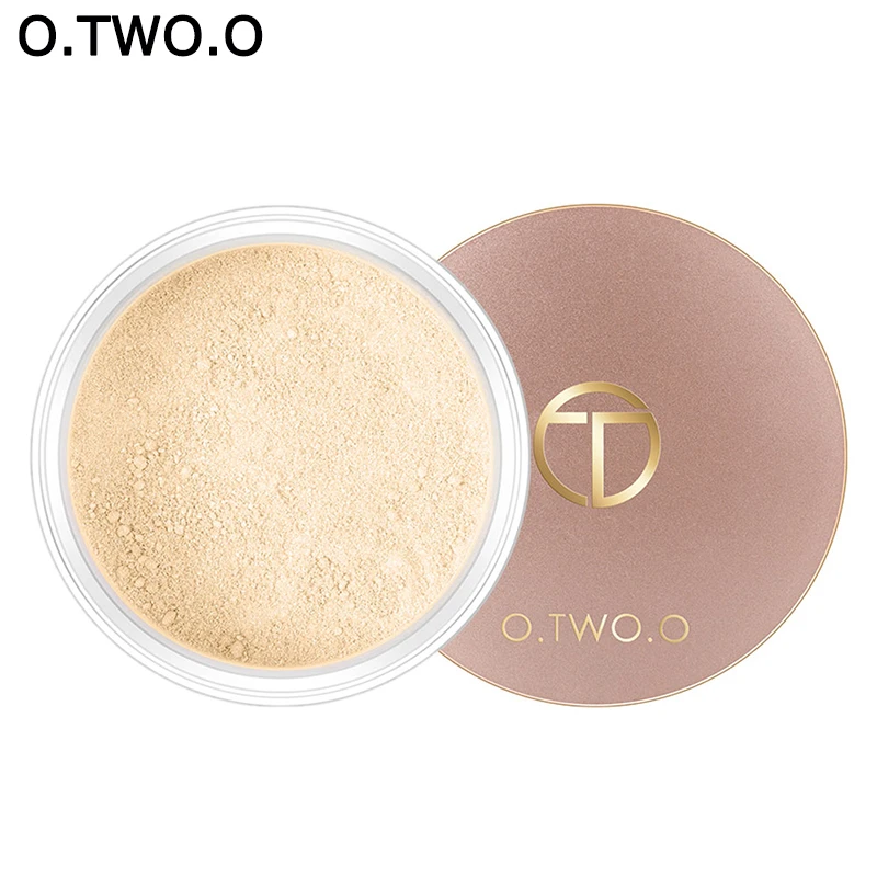 

O.TWO.O Waterproof Loose Powder Smooth Matte Makeup With Puff Concealer Cosmetic Transparent Natural Face Finish Setting Powder