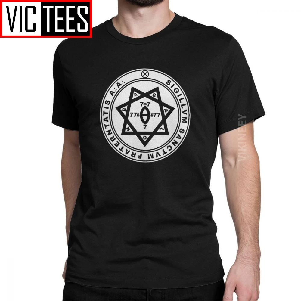 Футболка Aleister Crowley Seal затемнение Thelema Мужская футболка волшебный Соломон