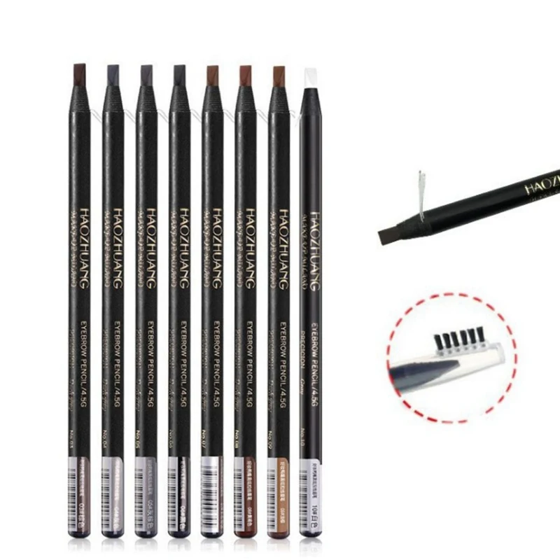 

8 Color Eyebrow Pencil Waterproof Sweat-proof Smudge-proof Lasting Easy Color Eyebrow Pen & Eyebrow Brush Beauty Makeup Tool