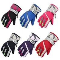 Children Boys Girls Winter Warm Windproof Sports Ski Gloves Kids Breathable Adjustable Glove 1