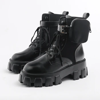 

FamtiYaa Women's Rubber Boots Platform Shoes for Women High Heels Femmes Bottes Autumn Winter 2020