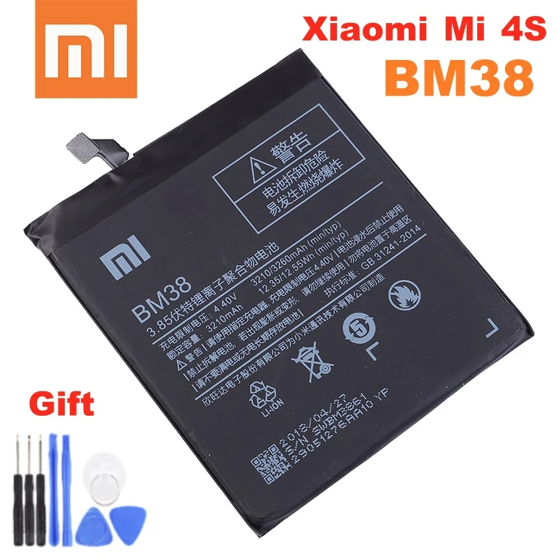 BM38 Xiao mi 100% Оригинальный аккумулятор для Xiaomi 4S Mi Mi4S высококачественные сменные