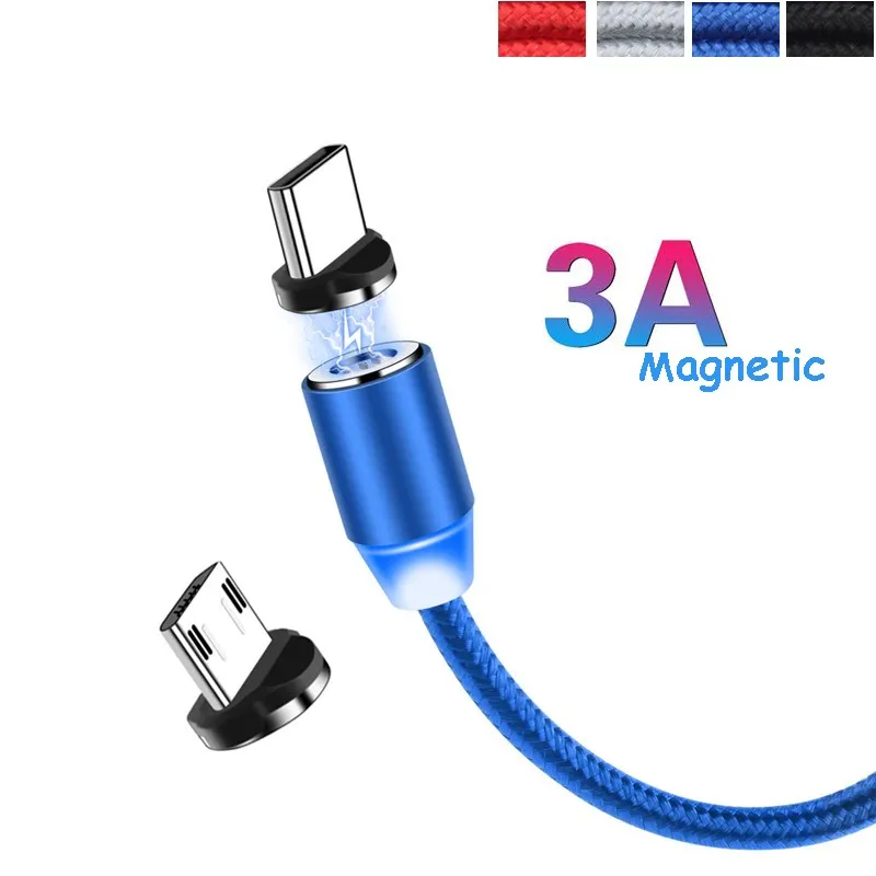 3а Магнитный кабель для быстрой зарядки Micro usb type C быстрое зарядное устройство для samsung 8 S9 S10 Plus HUAWEI P30 P20 LG Android