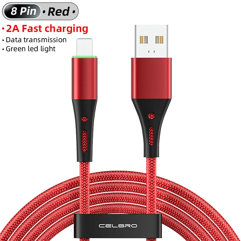 Led Type C Fast Charge Cable 2/3 Meters Micro Usb Data Cabel Usb C for Samsung S21 Ultra F62 M62 Xiaomi Poco M3 C3 Redmi 9 9t 9i samsung phone charger cable Cables