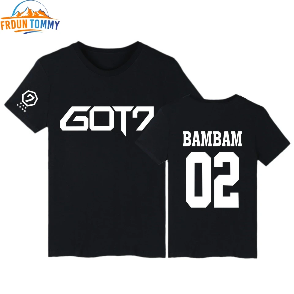 Футболка kpop GOT7 jackson BAMBAM летняя футболка Лидер продаж homme хип-хоп популярные