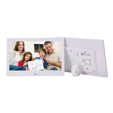 Фотография 1" светодиодный цифровой фоторамка 1024*600 экран альбом дисплей MP4 видео звуковые часы с пультом дистанционного управления+ Detchable кронштейн