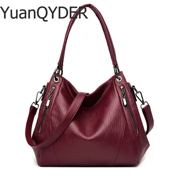 

Famous Brand Women Handbags 2019 Large Capacity Zipper Women Shoulder Messenger Bags Designer Quality Leather Ladies Big Totes