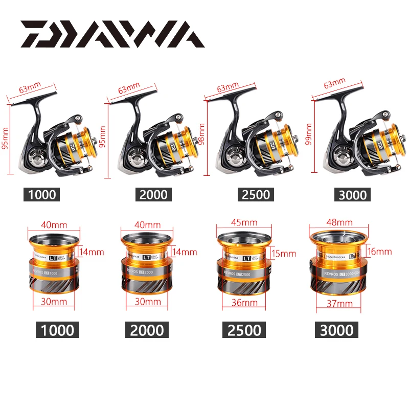 Спиннинг DAIWA REVROS LT оригинальная Рыболовная катушка 1/6 x H/2000XH/2500XH/3000CXH/4000CXH/5000CXH6000HGear