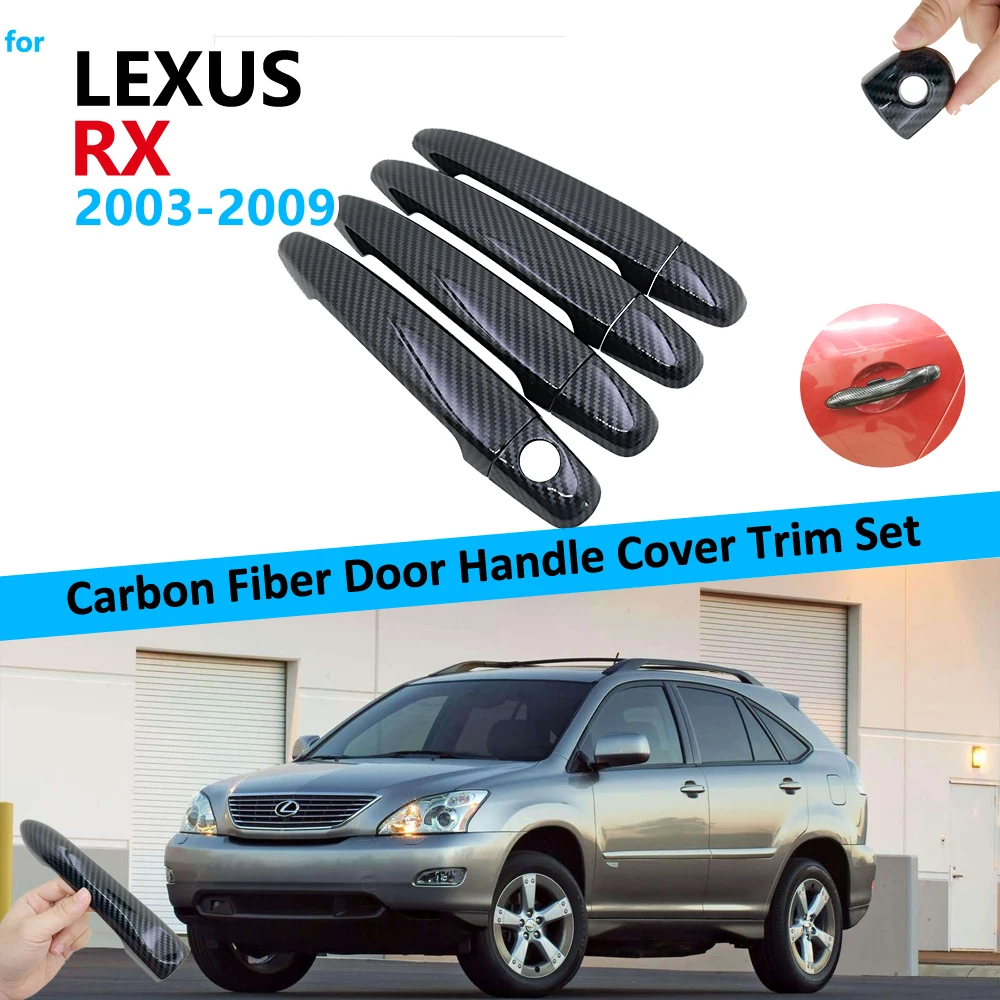Набор для отделки дверных ручек из углеродного волокна Lexus RX XU30 2003 ~ 2009