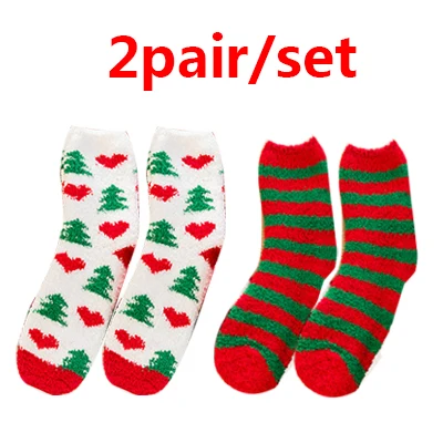 Толстые зимние женские носки с вышивкой; плюшевые теплые носки для сна; Забавные милые носки для девочек; Kawaii чулочно-носочные изделия; Sokken Calcetines - Цвет: Style 5