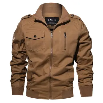 

Jacket Mens 2020 Autumn Winter Military Clothing Zipper Pocket Tactical Breathable Coat Men 'S Large Size Warm Outwear Oct17
