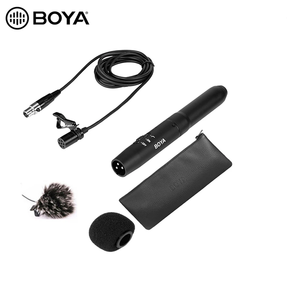 BOYA BY-M11C конденсатор микрофона Профессиональный кардиоидный петличный микрофон Lavalier системы разъем XLR с низкорезным фильтром