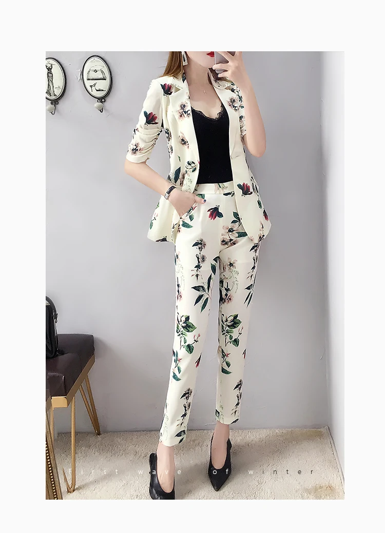 zomer nieuwe vrouwen dunne sectie klein jasje+ negen broek pak vrouwelijke Koreaanse mode broek twee-stuk pak herfst Wilde