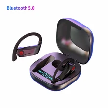 HBQ TWS Bluetooth 5.0 Kablosuz Kulaklık 6D Stereo Spor Kulaklıklar kulak kancası Bluetooth Kulaklık Su Geçirmez Kulaklık Güç Göstergesi(China)
